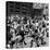 Black and White Children Playing in School Playground-Peter Stackpole-Stretched Canvas