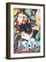 Black and White Christmas Kitten-Tony Todd-Framed Giclee Print
