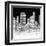 Black and White City II-null-Framed Art Print