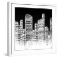 Black and White City II-null-Framed Art Print