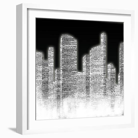 Black and White City II-null-Framed Art Print