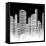 Black and White City II-null-Framed Stretched Canvas