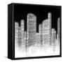 Black and White City II-null-Framed Stretched Canvas