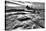 Black and White Coastal Rocks-Nish Nalbandian-Stretched Canvas