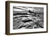 Black and White Coastal Rocks-Nish Nalbandian-Framed Art Print