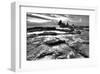 Black and White Coastal Rocks-Nish Nalbandian-Framed Art Print