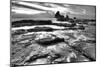 Black and White Coastal Rocks-Nish Nalbandian-Mounted Art Print