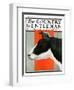 "Black and White Cow in Profile," Country Gentleman Cover, July 21, 1923-Charles Bull-Framed Giclee Print