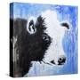 Black and White Cow-Michelle Faber-Stretched Canvas