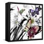 Black and White Daisies-Mindy Sommers-Framed Stretched Canvas