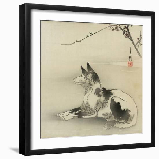 Black and White Dog, 1910-Ogata Gekko-Framed Giclee Print