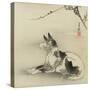 Black and White Dog, 1910-Ogata Gekko-Stretched Canvas