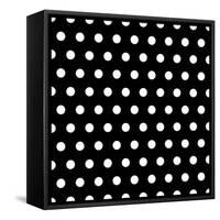 Black And White Dots Background-poofy-Framed Stretched Canvas