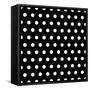 Black And White Dots Background-poofy-Framed Stretched Canvas