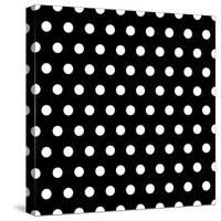 Black And White Dots Background-poofy-Stretched Canvas