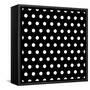 Black And White Dots Background-poofy-Framed Stretched Canvas