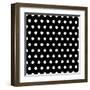 Black And White Dots Background-poofy-Framed Art Print