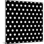 Black And White Dots Background-poofy-Mounted Art Print