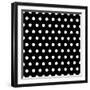 Black And White Dots Background-poofy-Framed Art Print