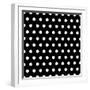 Black And White Dots Background-poofy-Framed Art Print