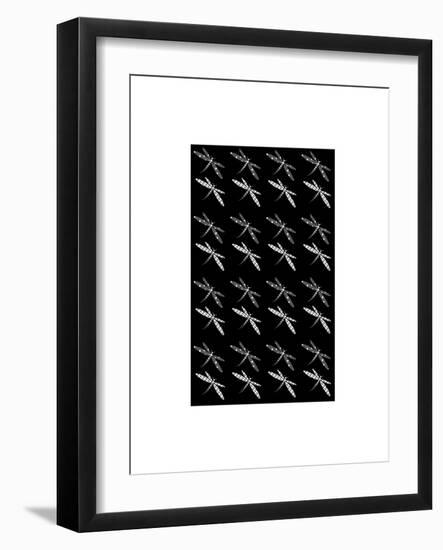 Black and White Dragonflies-FS Studio-Framed Giclee Print