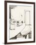 Black and White Drawing of Cat-Marie Bertrand-Framed Giclee Print