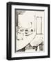 Black and White Drawing of Cat-Marie Bertrand-Framed Giclee Print