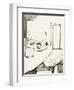 Black and White Drawing of Cat-Marie Bertrand-Framed Giclee Print