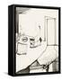 Black and White Drawing of Cat-Marie Bertrand-Framed Stretched Canvas