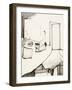 Black and White Drawing of Cat-Marie Bertrand-Framed Giclee Print