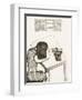 Black and White Drawing of Woman Sitting at Table, Head in Her Arms-Marie Bertrand-Framed Giclee Print