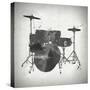 Black and White Drums-Dan Sproul-Stretched Canvas