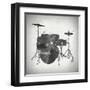 Black and White Drums-Dan Sproul-Framed Art Print