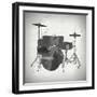 Black and White Drums-Dan Sproul-Framed Art Print