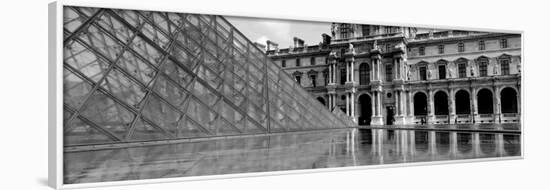 Black and White, Exterior, the Louvre, Paris, France-null-Framed Photographic Print