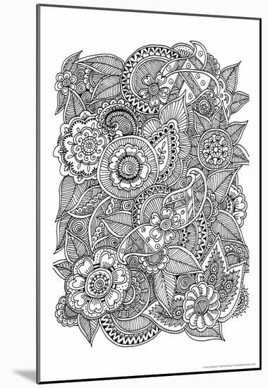 Black and White Floral Design I-Sara Gayoso-Mounted Poster