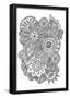 Black and White Floral Design II-Sara Gayoso-Framed Poster