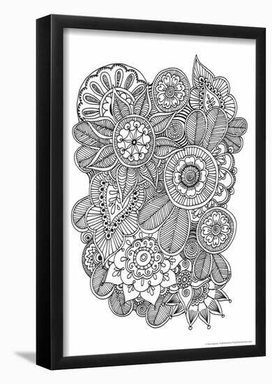 Black and White Floral Design II-Sara Gayoso-Framed Poster