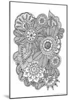 Black and White Floral Design II-Sara Gayoso-Mounted Poster