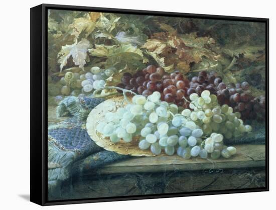 Black and White Grapes-William Jabez Muckley-Framed Stretched Canvas