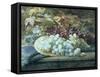 Black and White Grapes-William Jabez Muckley-Framed Stretched Canvas