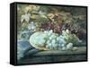 Black and White Grapes-William Jabez Muckley-Framed Stretched Canvas