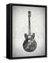 Black and White Guitar-Dan Sproul-Framed Stretched Canvas