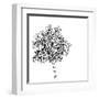 Black and White Happy Flower 2-Jan Weiss-Framed Art Print