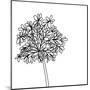 Black and White Happy Flower 2-Jan Weiss-Mounted Art Print