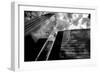 Black and White Houston Texas Downtown Mirror Buildings Detail-holbox-Framed Photographic Print