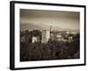 Black and White Image of Alhambra Palce, Granada, Andalucia, Spain-Alan Copson-Framed Photographic Print