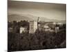 Black and White Image of Alhambra Palce, Granada, Andalucia, Spain-Alan Copson-Mounted Photographic Print