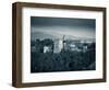 Black and White Image of Alhambra Palce, Granada, Andalucia, Spain-Alan Copson-Framed Photographic Print