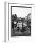 Black and White Image of an Old Bicycle by the Singel Canal, Amsterdam, Netherlands, Europe-Amanda Hall-Framed Photographic Print